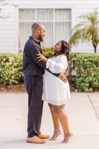 Engagement session in Orlando Florida at a top location near Disney with waterfront views by top Orlando photographer