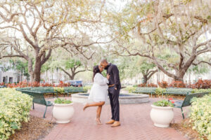 Orlando Engagement photography session at a fun location in Celebration, Florida near Kissimmee