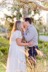 Modern romantic engagement session at Sunset by top Orlando photographer in Lake Nona