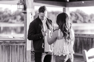 Waterfront sunset location to propose at in Orlando captured by top Engagement photographer Elle