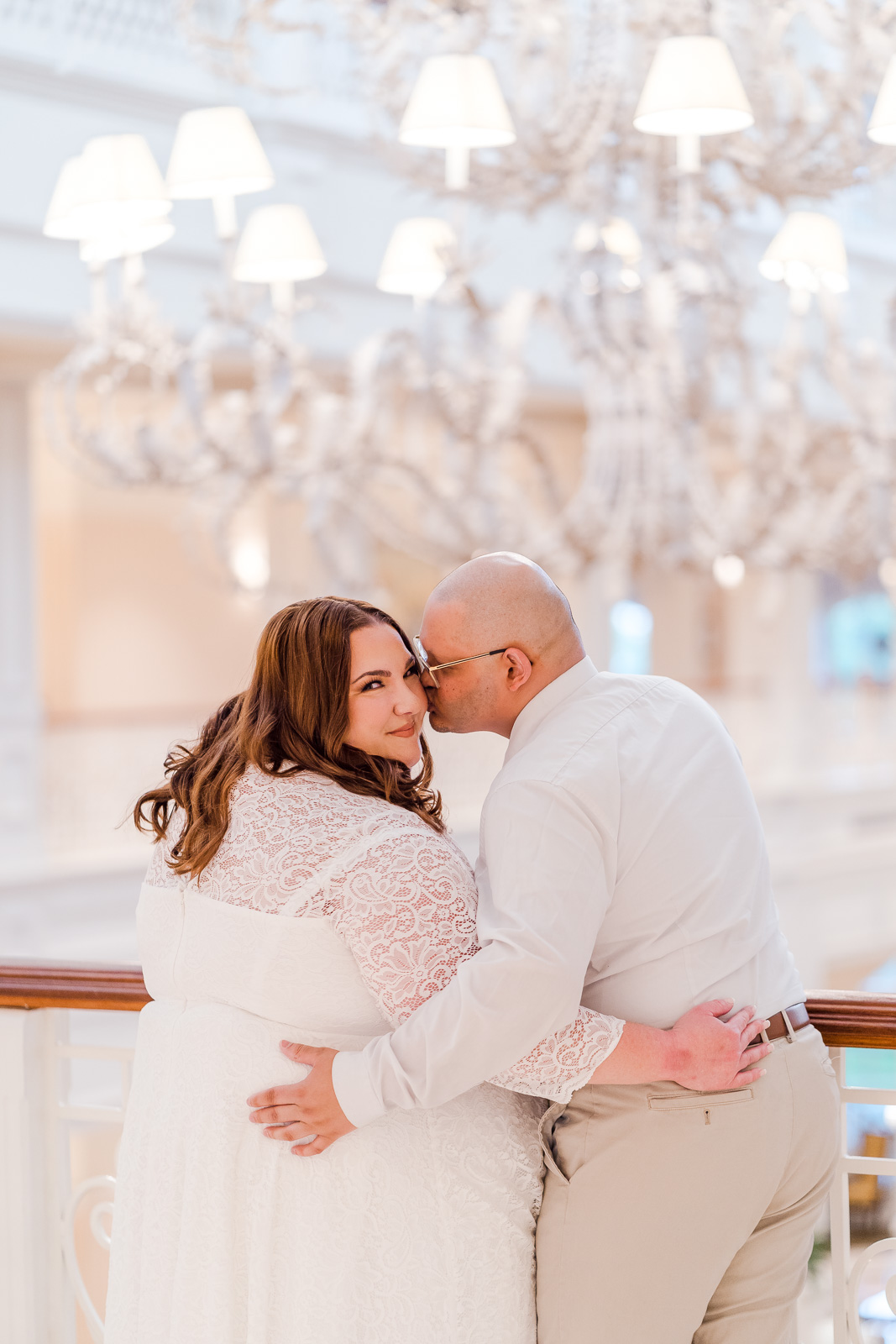 Engagement photography with plus size bride in Orlando Florida at Disney Grand Floridian resort