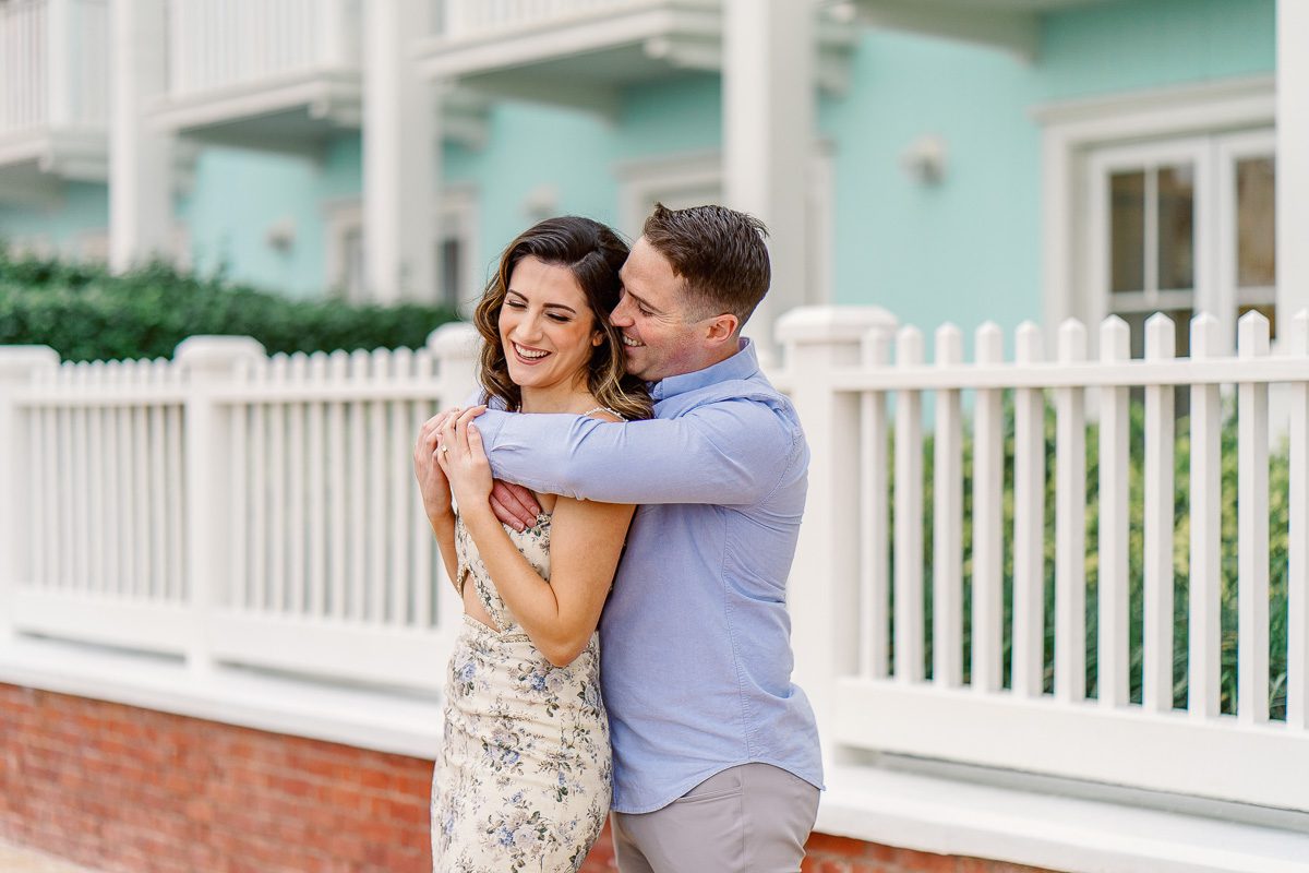 Engagement photography session at Disney Boardwalk Inn in Orlando by top photographer 