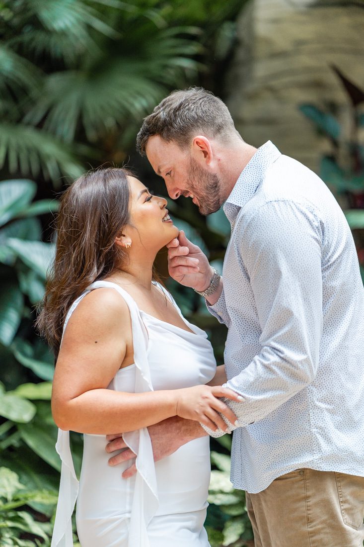 Elegant engagement session in an indoor location in Orlando with top rated photographer