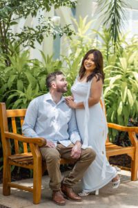 Engagement photo shoot at indoor location Gaylord Palms Resort in Orlando Florida