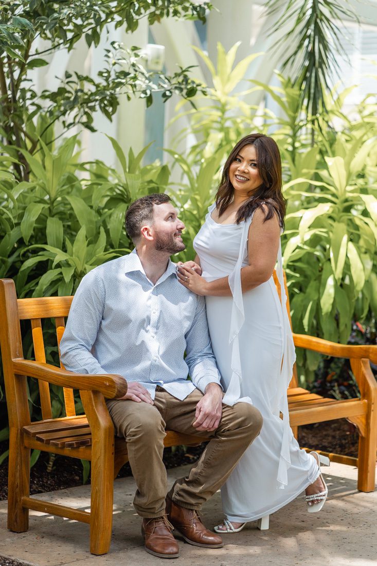 Engagement photo shoot at indoor location Gaylord Palms Resort in Orlando Florida