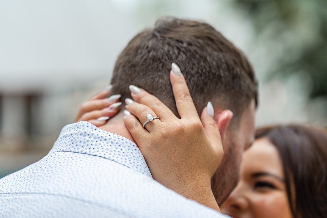 Gaylord Palms indoor atrium engagement photography session with light and airy edit