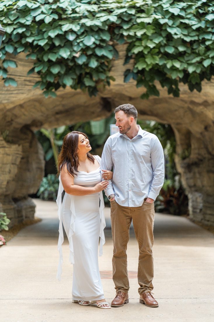 Indoor engagement session with a garden captured by top Orlando photographer