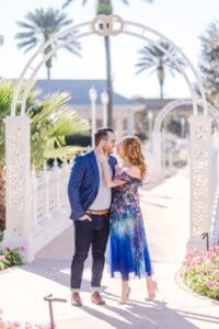 Engagement photoshoot at the Wedding Pavilion at Grand Floridian Resort in Disney