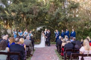 Outdoor ceremony captured by Orlando wedding photographer at Luxmore Estate