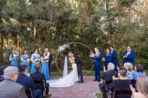 Outdoor ceremony captured by Orlando wedding photographer at Luxmore Estate