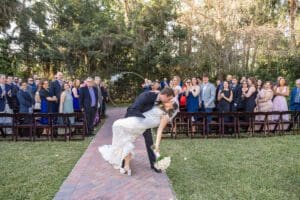 Outdoor ceremony captured by Orlando wedding photographer at Luxmore Estate