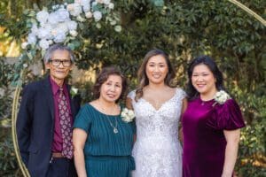 Family portraits during Orlando wedding at Luxmore Grande Estate