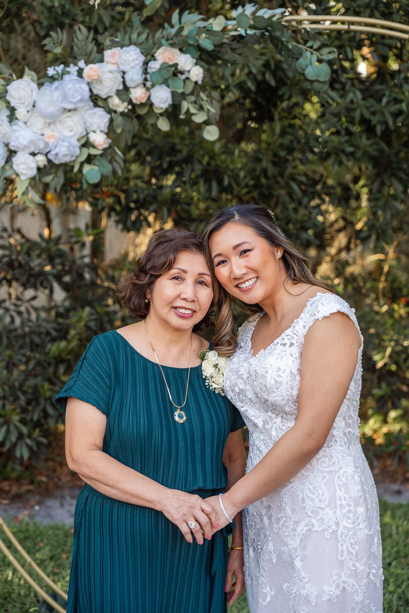 Family portraits during Orlando wedding at Luxmore Grande Estate