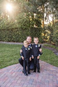 Family portraits during Orlando wedding at Luxmore Grande Estate
