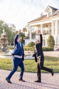 Fun playful wedding party photos by Orlando wedding photographer