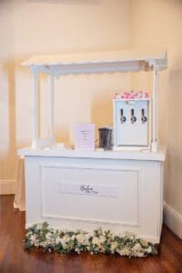 Boba tea cart at wedding reception by Orlando photographer