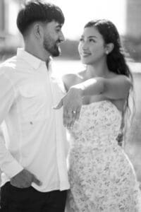 Close up of engagement ring during a Lake Eola surprise proposal photographed by an Orlando proposal photographer.
